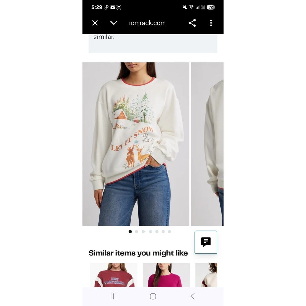 Golden Hour Let It Snow Graphic Sweatshirt Sz Xl